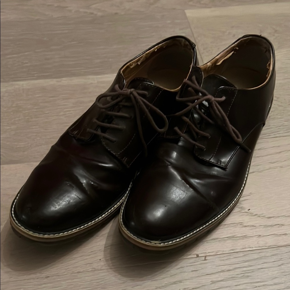 H&M Brown Leather Oxfords for Formal Occasions